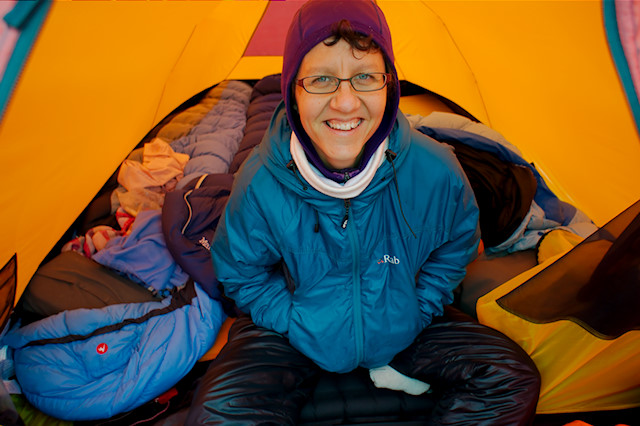 Women's Rab Photon in camp