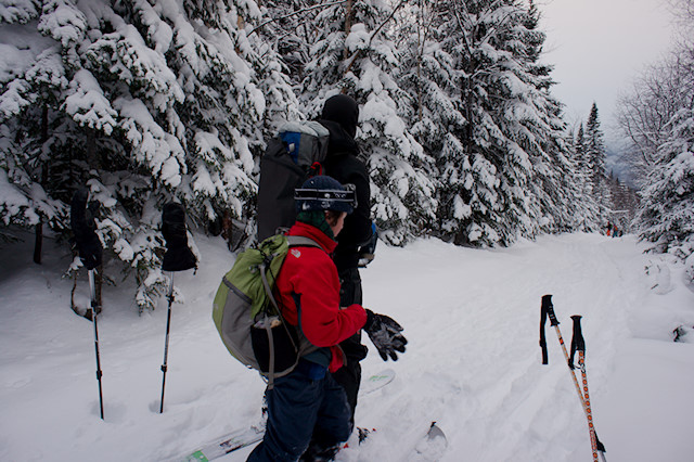 skiing at Lac aux americains