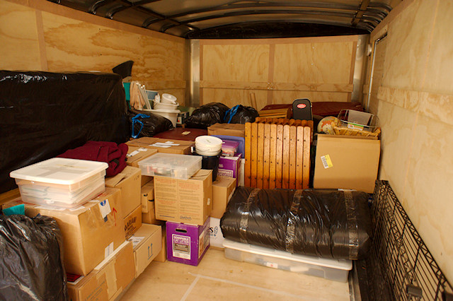 packing the trailer