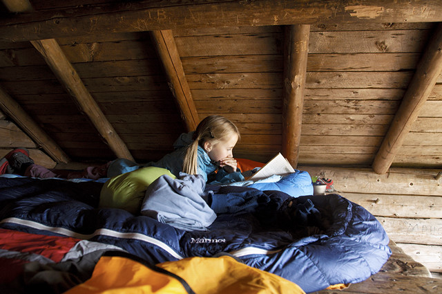 Relaxing After Backpacking, Gentian Pond Shelter, Appalachian Trail, NH