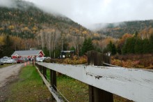 The race course, at the local cross-country ski area